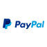 L'image montre le logo de PayPal en bleu et turquoise avec l'inscription.
